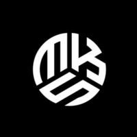 diseño del logotipo de la letra mks sobre fondo negro. concepto de logotipo de letra de iniciales creativas mks. diseño de letras mks. vector