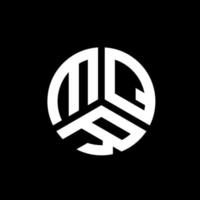 diseño de logotipo de letra mqr sobre fondo negro. concepto de logotipo de letra de iniciales creativas mqr. diseño de letras mqr. vector