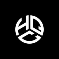 diseño de logotipo de letra hqc sobre fondo blanco. concepto de logotipo de letra de iniciales creativas hqc. diseño de letras hqc. vector