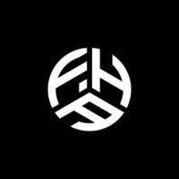 diseño del logotipo de la letra fha sobre fondo blanco. concepto de logotipo de letra de iniciales creativas fha. diseño de letras fha. vector