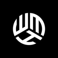WMH letter logo design on black background. WMH creative initials letter logo concept. WMH letter design. vector