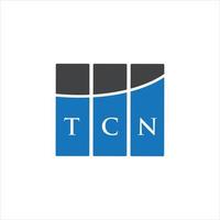 diseño de logotipo de letra tcn sobre fondo blanco. concepto de logotipo de letra de iniciales creativas tcn. diseño de letras tcn. vector