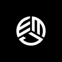 diseño de logotipo de letra emj sobre fondo blanco. concepto de logotipo de letra de iniciales creativas emj. diseño de letras emj. vector