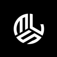 diseño de logotipo de letra mls sobre fondo negro. concepto de logotipo de letra de iniciales creativas de mls. diseño de letras mls. vector