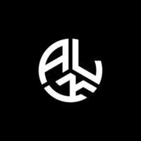 diseño de logotipo de letra alk sobre fondo blanco. alk creative iniciales carta logo concepto. diseño de letras alcalinas. vector