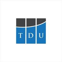 diseño de logotipo de letra tdu sobre fondo blanco. concepto de logotipo de letra de iniciales creativas tdu. diseño de letras tdu. vector