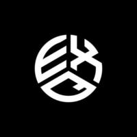 diseño de logotipo de letra exq sobre fondo blanco. concepto de logotipo de letra de iniciales creativas exq. diseño de letras exq. vector