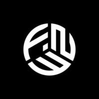 diseño de logotipo de letra fnw sobre fondo blanco. concepto de logotipo de letra de iniciales creativas fnw. diseño de letra fw. vector