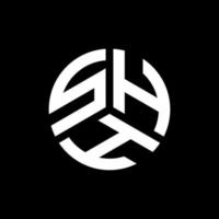 diseño del logotipo de la letra shh sobre fondo negro. concepto de logotipo de letra de iniciales creativas shh. diseño de letra shh. vector