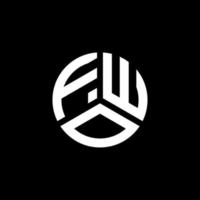 diseño de logotipo de dos letras sobre fondo blanco. concepto creativo del logotipo de la letra de las iniciales fwo. diseño de dos letras. vector