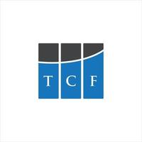 diseño de letras tcf. diseño de logotipo de letras tcf sobre fondo blanco. concepto de logotipo de letra inicial creativa tcf. diseño de letras tcf. diseño de logotipo de letras tcf sobre fondo blanco. t vector
