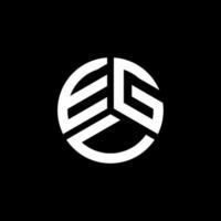 diseño de logotipo de letra egu sobre fondo blanco. concepto de logotipo de letra inicial creativa egu. diseño de letras egu. vector