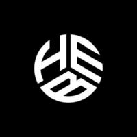 HEB letter logo design on white background. HEB creative initials letter logo concept. HEB letter design. vector