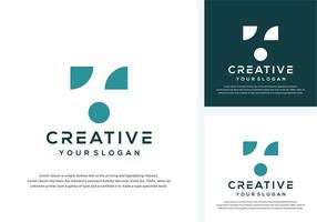 abstract letter t logo design vector