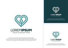 abstract love logo design vector