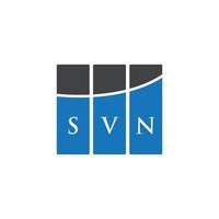 diseño de logotipo de letra svn sobre fondo blanco. concepto de logotipo de letra de iniciales creativas svn. diseño de letras svn. vector