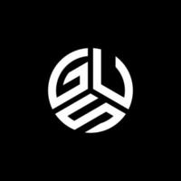 GUS letter logo design on white background. GUS creative initials letter logo concept. GUS letter design. vector