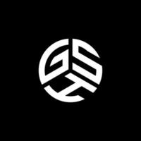 GSH letter logo design on white background. GSH creative initials letter logo concept. GSH letter design. vector