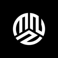 MNZ letter logo design on black background. MNZ creative initials letter logo concept. MNZ letter design. vector
