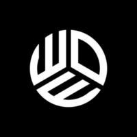 WOE letter logo design on black background. WOE creative initials letter logo concept. WOE letter design. vector
