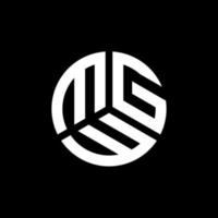 diseño de logotipo de letra mgw sobre fondo negro. concepto de logotipo de letra inicial creativa mgw. diseño de letra mgw. vector