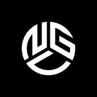 NGU letter logo design on black background. NGU creative initials letter logo concept. NGU letter design. vector