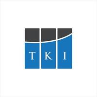 diseño de logotipo de letra tki sobre fondo blanco. concepto de logotipo de letra de iniciales creativas tki. diseño de letras tki. vector