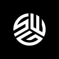 SWG letter logo design on black background. SWG creative initials letter logo concept. SWG letter design. vector