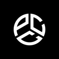 diseño de logotipo de letra pcc sobre fondo negro. concepto de logotipo de letra de iniciales creativas de pcc. diseño de letras pcc. vector