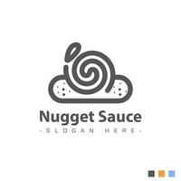 Nugget sauce logo design Vector