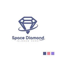 diseño de logotipo espacio diamante vector