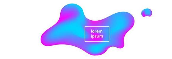 cartel de fondo abstracto degradado de colores de neón liguid fluido moderno con ilustración de vector de formas plásticas vivas. fondo abstracto de formas líquidas de colores. Efecto de diseño realista en 3D.