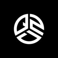 QZD letter logo design on black background. QZD creative initials letter logo concept. QZD letter design. vector