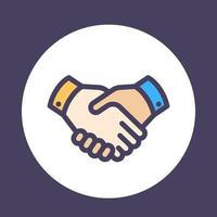 Handshake vector flat icon. Isolated hand shake emoji illustration 20599762  Vector Art at Vecteezy