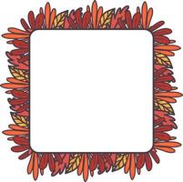 Beautiful square frame with autumn leaf, great design for sale and discount. vector