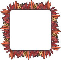 Beautiful square frame with autumn leaf, great design for sale and discount. vector