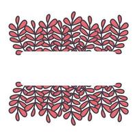 Vector autumn rectangle frame with branches. Colorful nature background.
