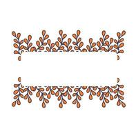 Vector floral rectangle frame with autumn branches.