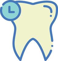 Dental Schedule Icon Illustration With Dashed Fill Line Style vector