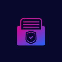 confidential folder icon for web vector