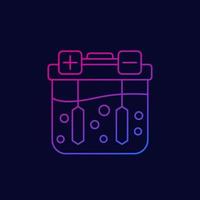 electrolysis icon, line vector art