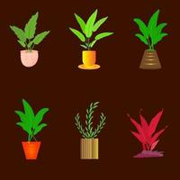 Flowerpot nature plant for decorative abstract background vector illustration