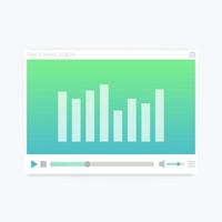 video, audio player modern interface, vector template
