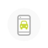 carsharing app vector icon on white
