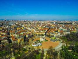 HDR Milan aerial view photo