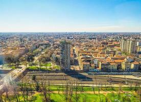 HDR Milan aerial view photo