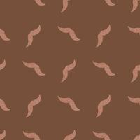 Mustache seamless pattern on. Vintage barber shop in doodle style. vector