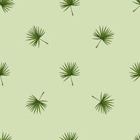 Fan palm leaves seamless pattern.Vintage tropical branch in engraving style. vector