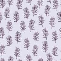 Palm leaves seamless pattern. Tropical branch in engraving style. vector