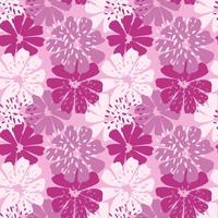 Abstract flower seamless pattern. Decorative pink chamomile background. vector